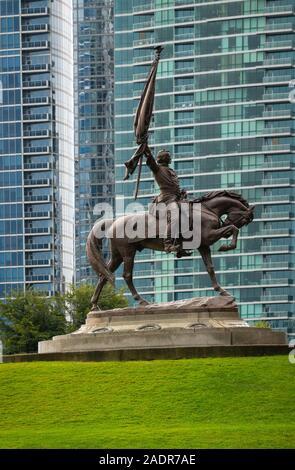 John Alexander Logan monument in Grant park Chicago Illinois Stock Photo