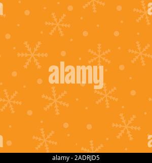 Seamless snowy orange background. Vector image. Packaging Wallpaper banner. Stock Vector