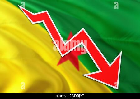 French Guiana economy graph is indicating positive growth, green arrow ...