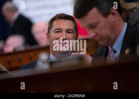 United States Representative Guy Reschenthaler (Republican of Pennsylvania) speaks during the United States House Committee on the Judiciary hearing with constitutional law experts Noah Feldman, of Harvard University, Pamela Karlan, of Stanford University, Michael Gerhardt, of the University of North Carolina, and Jonathan Turley of The George Washington University Law School on Capitol Hill in Washington, DC, U.S. on Wednesday, December 4, 2019. Credit: Stefani Reynolds/CNP /MediaPunch Stock Photo