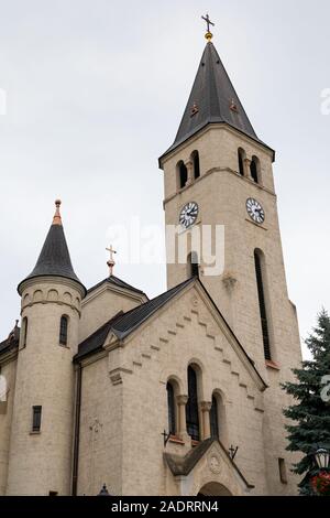 Small roman catholic church  in Tokaj, Hungary Stock Photo