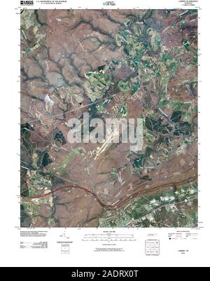 USGS TOPO Map Tennessee TN Cardiff 20100519 TM Restoration Stock Photo