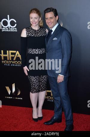 BEVERLY HILLS, CA. November 6, 2016: Actress Bryce Dallas Howard & actor Edgar Ramirez at the 2016 Hollywood Film Awards at the Beverly Hilton Hotel. © 2016 Paul Smith / Featureflash Stock Photo