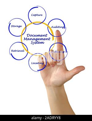 diagram of document management system Stock Photo