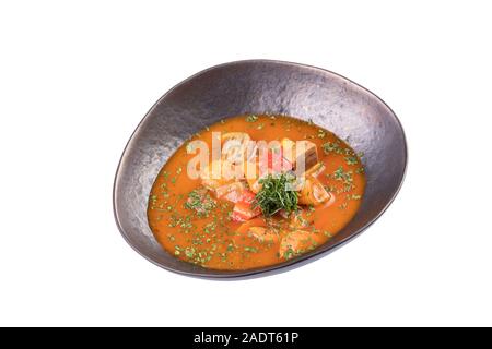 kharcho delicious soup on a white background Stock Photo