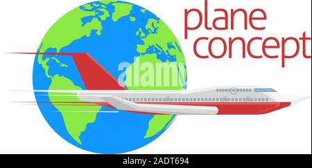 Travel Globe Airplane Concept Stock Vector