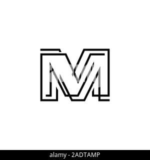 simple logotype M initial letter M logo design vector graphic concept Stock Vector