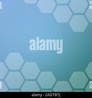 Abstract blue background with hexagons. Web blank card design. Vector illustration. Stock Vector