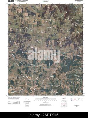 USGS TOPO Map Tennessee TN Deason 20100506 TM Restoration Stock Photo