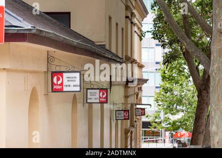 The historic North Sydney post office that forms part of a building also occupied by a Police Station and a court house, Stock Photo