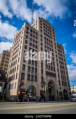 Wayne State University, Woodward Avenue, Detroit's Main Street, Detroit, Michigan, USA Stock Photo