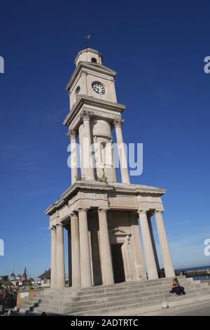 Clock tower on the promenade, Herne Bay, Kent, England, United Kingdom Stock Photo