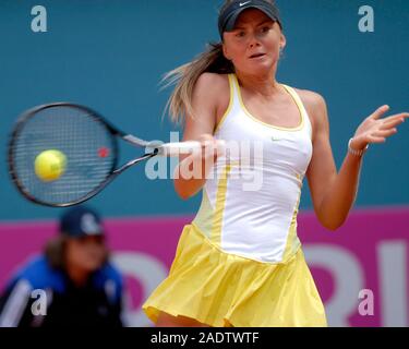 ***FILE PHOTO*** Daniela Hantuchova of Slovakia seen in the third game against Czech Nicole Vaidisova, in the World Group II of Fed Cup, which took pl Stock Photo