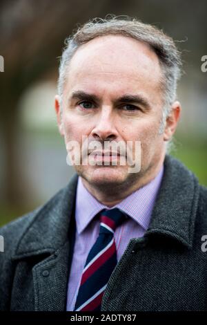 Alex Easton, who is the DUP candidate for North Down in the upcoming general election on December 12. Mr Easton is in a battle for the seat against Alliance Party of Northern Irelands Stephen Farry. Lady Sylvia Hermon served as the Member of Parliament for the constituency between 2001 and 2019 and chose not to rerun for another term. Stock Photo