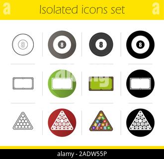 Billiard balls, pool accessory set. Realistic balls on transparent ...