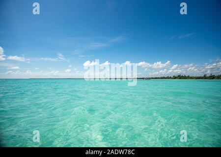 Caribbean Dream - turquoise water in Yucatan Stock Photo