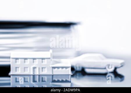 Status symbols or luxury objects are printed out with a 3D printer, wishes and dreams come true through modern technologies Stock Photo