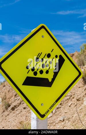 Road sign, Bolivia, Latin America Stock Photo