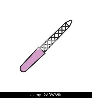 Nail file color icon. Isolated vector illustration Stock Vector