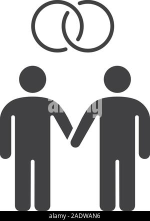 Gay couple holding hands silhouette. Vector illustration Stock Vector ...