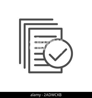 In Compliance Icon w paper, checks and list Stock Vector