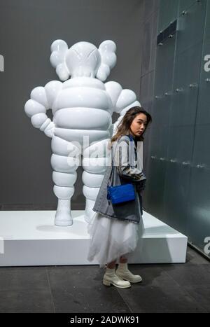 by Brian Donnelly aka KAWS sculptor and graffiti artist exhibition at National Gallery of Victoria NGV Melbourne Australia. Stock Photo