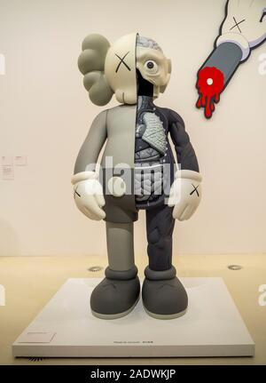 Dissected Companion by Brian Donnelly aka KAWS sculptor and graffiti artist exhibition at National Gallery of Victoria NGV Melbourne Australia. Stock Photo