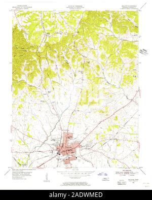 Usgs Topo Map Tennessee Tn Gallatin 149885 1955 24000 Restoration 2adwmed 
