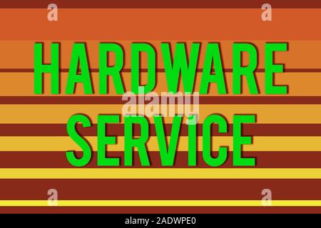 Handwriting text Hardware Service. Conceptual photo act of supporting and maintaining computer hardware Seamless horizontal lines background drawing l Stock Photo