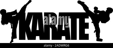 karate text symbol Stock Vector