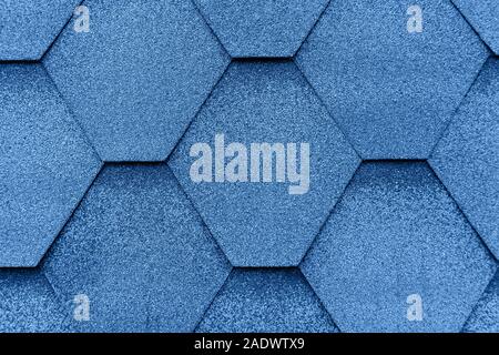 Roof tile background toned blue color, 2020. Stock Photo