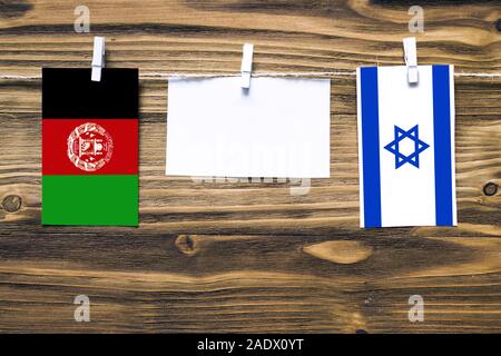 Flags of Afghanistan and Israel on white background Stock Photo - Alamy