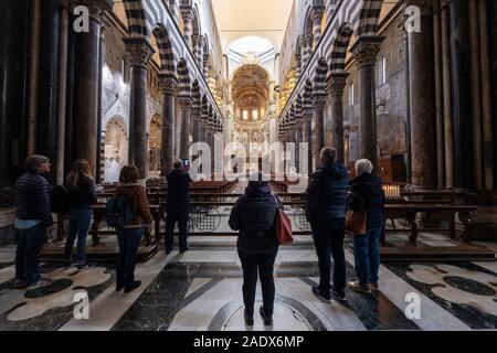 Cattedrale Metropolitana di San Lorenzo Roman Catholic cathedral in Genoa, Italy, Europe Stock Photo