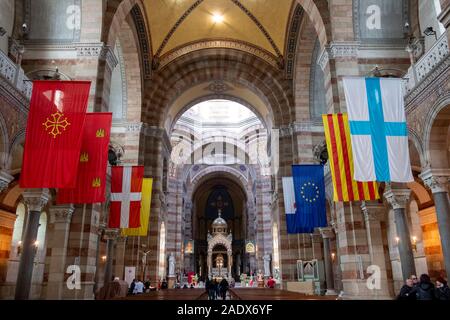 Cathédrale La Major - Cathedral of Saint Mary Major in Marseille, France, Europe Stock Photo