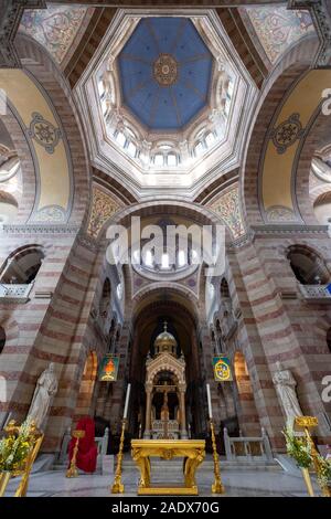 Cathédrale La Major - Cathedral of Saint Mary Major in Marseille, France, Europe Stock Photo