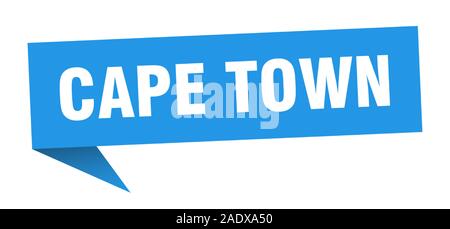 Cape Town sticker. Blue Cape Town signpost pointer sign Stock Vector