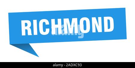 Richmond sticker. Blue Richmond signpost pointer sign Stock Vector