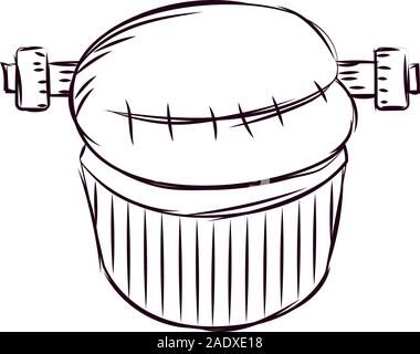 Cupcake halloween sketches Stock Vector