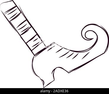 Sketch of a elf foot Stock Vector