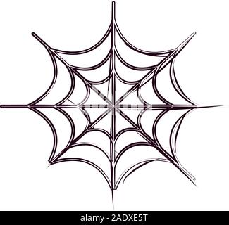 Sketch of a spiderweb Stock Vector