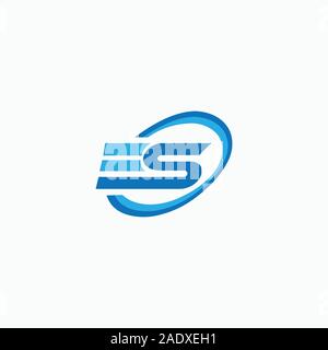 initial letter es or se logo vector logo design Stock Vector