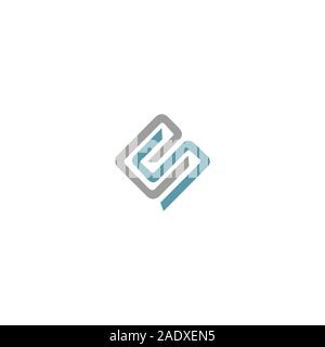 initial letter es or se logo vector logo design Stock Vector