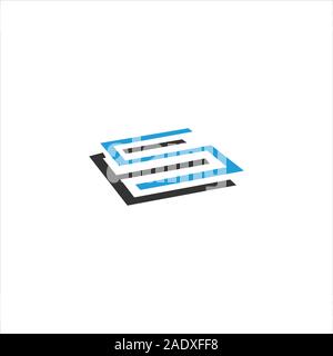 initial letter es or se logo vector logo design Stock Vector