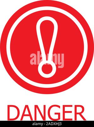 warning danger vector icon illustration design template Stock Vector
