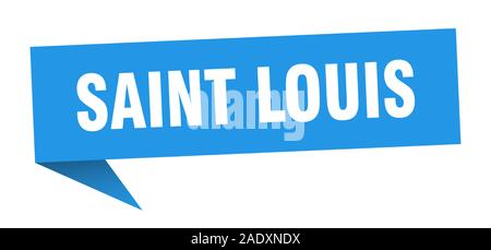 Saint Louis sticker. Blue Saint Louis signpost pointer sign Stock Vector