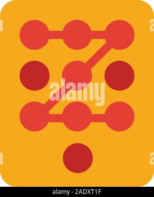 Pin code. Password, Access Identification Unlock flat vector icon ...