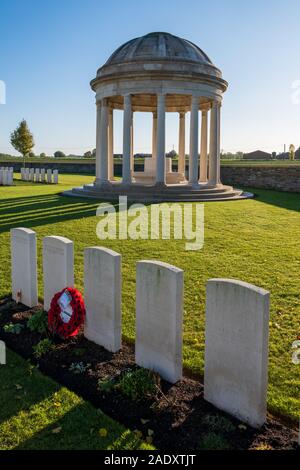 Indian war graves in Bedford House Cemetery, Ypres Salient Stock Photo