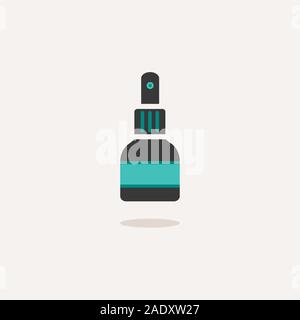Antiseptic spray. Icon with shadow on a beige background. Pharmacy flat vector illustration Stock Vector