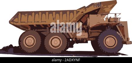 Heavy duty dump truck line drawing Stock Vector Image & Art - Alamy
