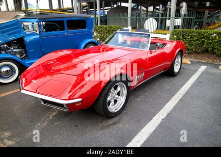 red corvette stingray on display during car show in old town kissimmee florida usa Stock Photo